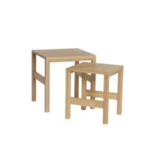 Billede af Hübsch Puzzle Firkantet Sidebord 40x40 cm - Blå/Grøn/Bordeaux