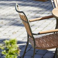 Billede af Mandalay Marguerit Havestol H: 83 cm - Teak/Olivengrøn