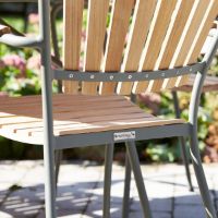 Billede af Mandalay Marguerit Havestol H: 83 cm - Teak/Olivengrøn