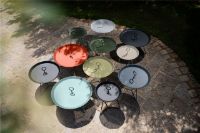 Billede af HOUE Eyelet Tray Table Ø: 60 cm - Aluminium/Cayenne