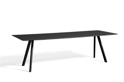 HAY CPH 30 Table 250x90x74 cm - Black Lacquered Solid Oak/Black Linoleum