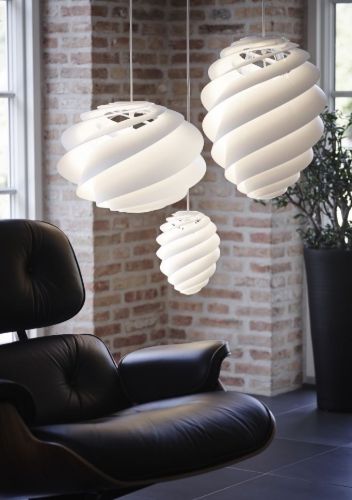 Le Klint 1313L Swirl 3 Pendel Large Ø: 65 cm - Hvid