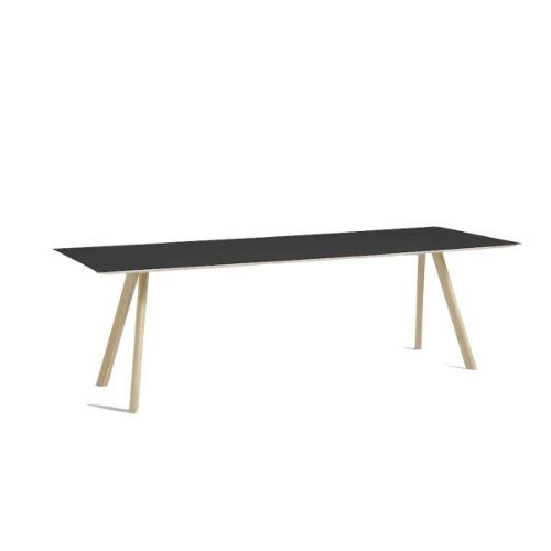 HAY CPH 30 Table 250x90x74 cm - Lacquered Solid Oak/Black Linoleum