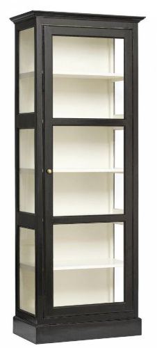 Nordal Classic Cabinet Single Vitrineskab 84 x 212 cm - Sort / Træ 