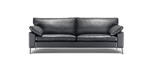 Søren Lund 329 2,5 personers sofa 182cm sort luksus læder