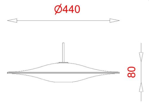 Piet Hein Sinus 440 Pendel LED 10,5W Ø: 44 cm - Opal/Hvid Ledning