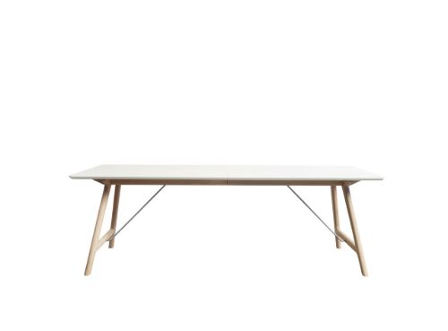 Andersen Furniture Spisebord T7 Med Udtræk 95x220x74 cm - Hvid laminat/Eg Sæbebehandlet 