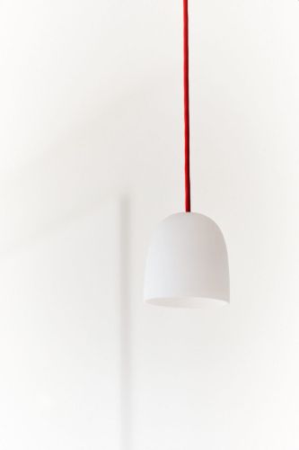Piet Hein Super 90 Pendel Ø: 9 cm - Opal/Rød Ledning