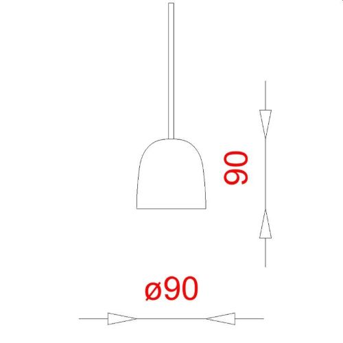 Piet Hein Super 90 Pendel Ø: 9 cm - Opal/Hvid Ledning