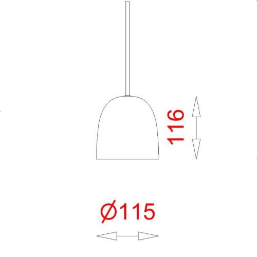 Piet Hein Super 115 Pendel Ø: 11,5 cm - Opal/Sort Ledning