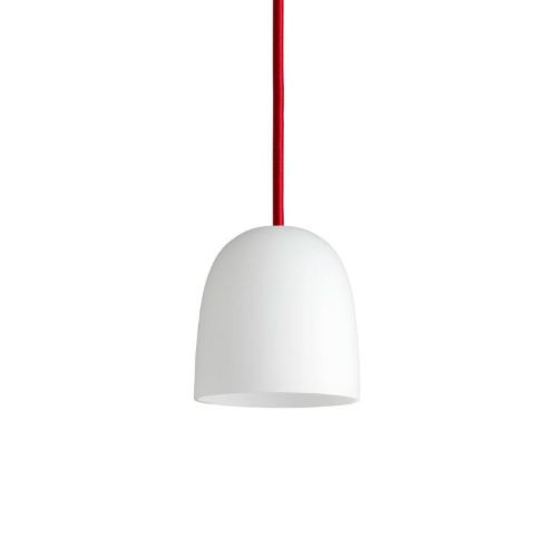 Piet Hein Super 115 Pendel Ø: 11,5 cm - Opal/Rød Ledning