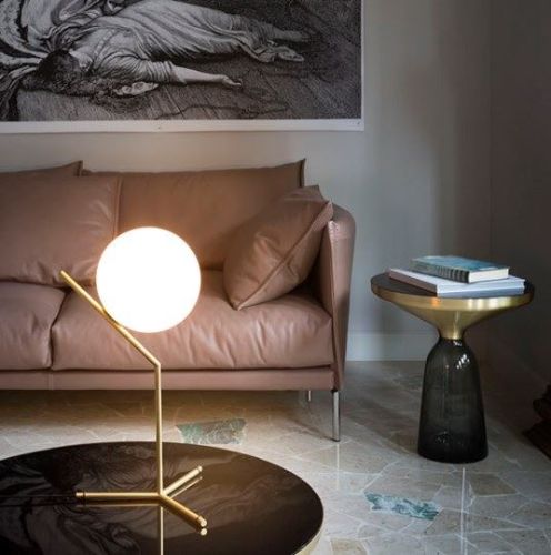 FLOS IC Lights Bordlampe T1 High H: 53 cm - Brass