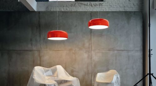 FLOS Smithfield Suspension Pro Pendant w. Push Dimmer Ø: 60 cm - Glossy Black