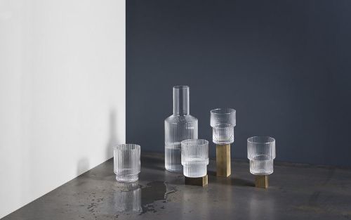 Ferm Living Ripple Carafe H: 24 cm - Glas 