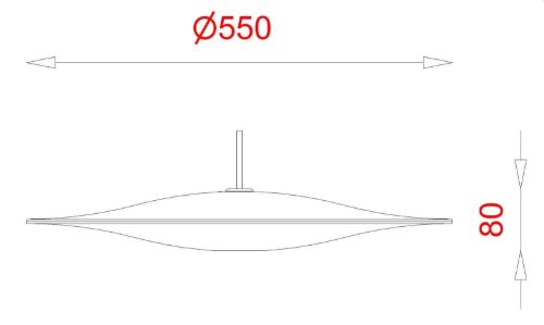 Piet Hein Sinus 550 Pendel LED 10,5W Ø: 55 cm - Opal/Hvid Ledning