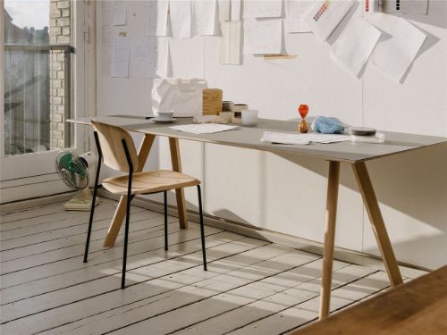 HAY CPH 30 Table 200x90x74 cm - Lacquered Solid Oak/Grey Linoleum