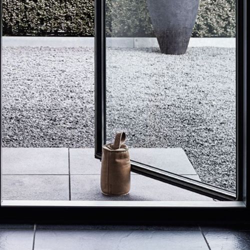 Muubs Dørstopper Camou 3 kg 20 x 12 cm - Kamel/Bøffellæder 