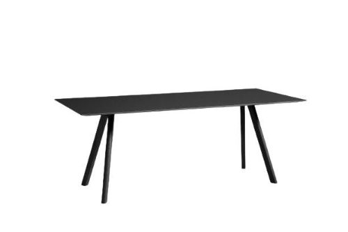HAY CPH 30 Table 200x90x74 cm - Black Lacquered Solid Oak/Black Linoleum