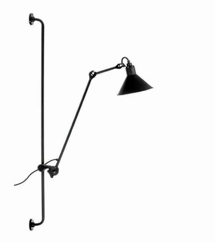 DCW Editions Lampe Gras N214 Væglampe Konisk H: 120cm - Sort/Sort