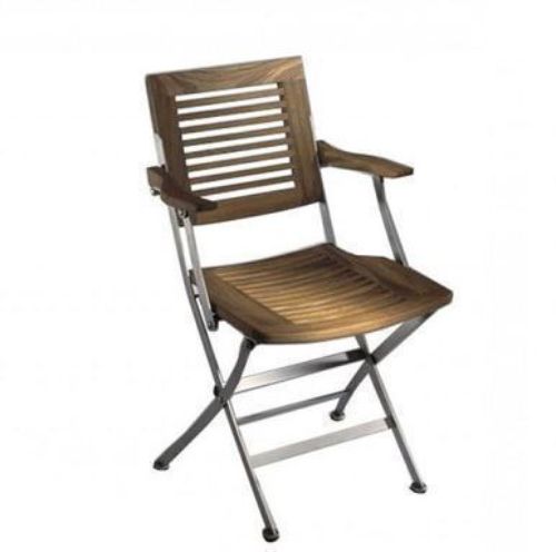 Kircodan Espresso Mini Klapstol  - Rustfri Stål / Teak
