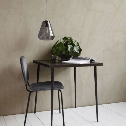 House Doctor Bord Slated 70 x 70 cm - Sort Bejdset