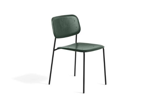HAY Soft Edge 40 Chair w. Standard Gliders  - Hunter/Black Powder Coated Steel