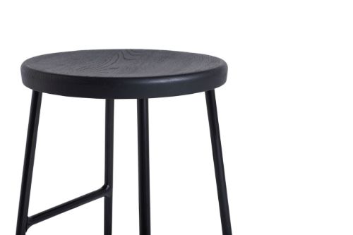HAY Cornet Bar Stool Low H: 65 cm - Soft Black/Soft Black