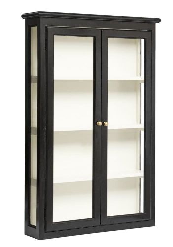 Nordal Klassisk Vægskab H: 120 cm - Glas/Mangotræ