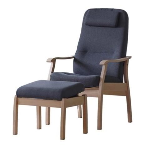 Farstrup 5610 Applaus Lænestol M/Skammel - Lysnet Bøg/Medley Grå 60004 SH 47 cm.