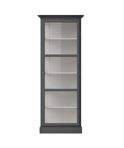 Lindebjerg Design Classic V1 Vitrineskab Højrehængt Dør 70x210 cm - Anthracite