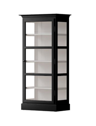 Lindebjerg Design Classic V3 Vitrineskab Højrehængt Dør 80x170 cm - Black