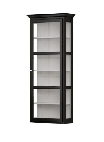 Lindebjerg Design Classic V4 Vitrineskab Højrehængt Dør 70x170 cm - Black