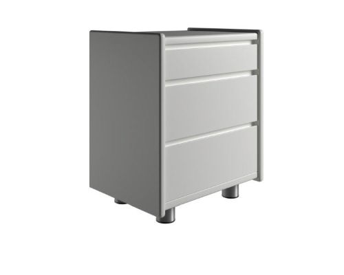 Kaagaard 335037 Sengebord med Metalben 51x50x37 cm - Hvidmalet