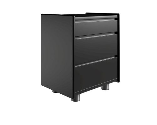 Kaagaard 335037 Sengebord med Metalben 51x50x37 cm - Sortmalet