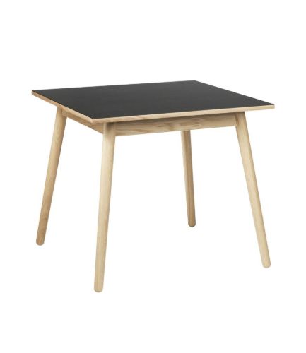 FDB Møbler Spisebord Poul M. Volther C35A  82x82 cm - Eg/Nero Sort