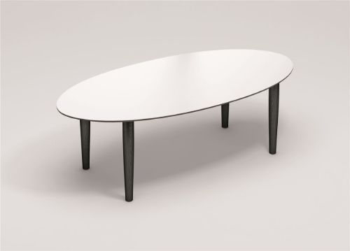 Thomsen Furniture Katrine Sofabord Ellipse 90x128x45 cm - Lys Grå