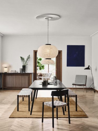 &Tradition SK6 In Between Dining Table 250x100 cm - Black Lacquered Oak