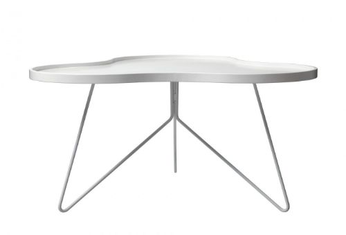 Swedese Flower Mono Sofabord 90x84x39 cm - Hvidlakeret Ask/Hvid Stål