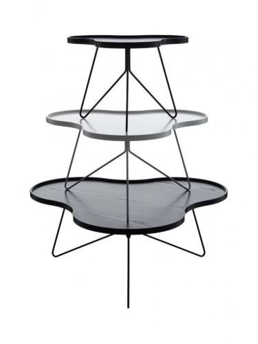 Swedese Flower Mono Sofabord 90x84x39 cm - Hvidlakeret Ask/Hvid Stål