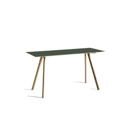 HAY CPH 30 Table 200x80x105 cm - Lacquered Solid Oak/Green Linoleum
