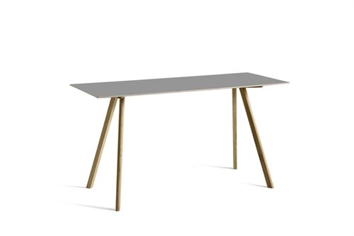 HAY CPH30 Table 200x80 cm - Lacquered Solid Oak/Grey Linoleum