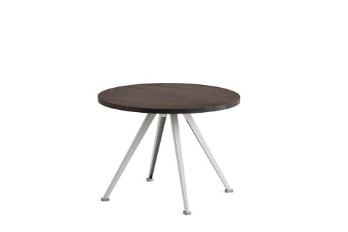 HAY Pyramid Coffee Table 51 Ø: 60 cm - Beige Steel/Smoked Oak