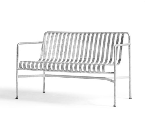 HAY Palissade Dining Bench L: 128 cm -  Hot Galvanised Steel