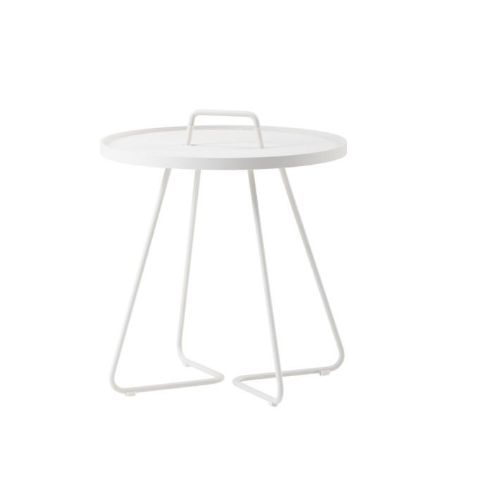 Cane-line Outdoor On-The-Move Sidebord Lille Ø: 44 cm - White