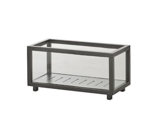 Cane-line Outdoor Lightbox Rektangulær H: 22 cm - Lava Grey