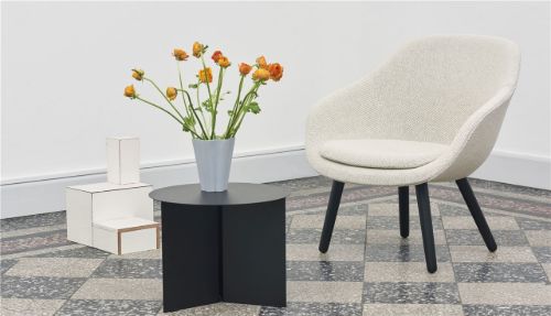 HAY Slit Table Round Side Table Ø: 45 cm - Black 