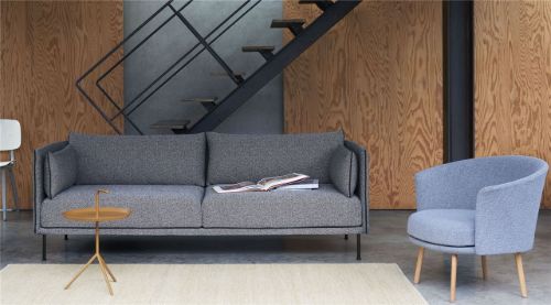 HAY Silhouette 2 Personers Sofa Mono L: 171 cm - Olavi by Hay 03 / Black powder coated steel
