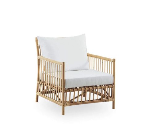 Sika-Design Caroline Loungestol inkl. Sædehynde  - Natural/A670 Michelangelo White