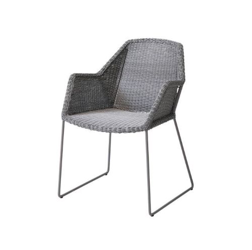 Cane-line Outdoor Breeze Stol med Meder  - Light Grey