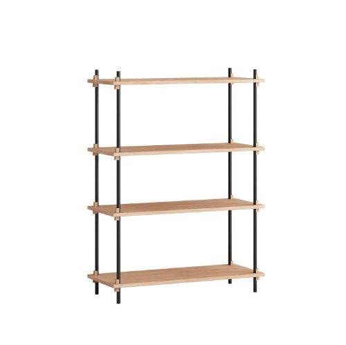 Moebe Shelving System Medium 115x85 cm - Oak/Black